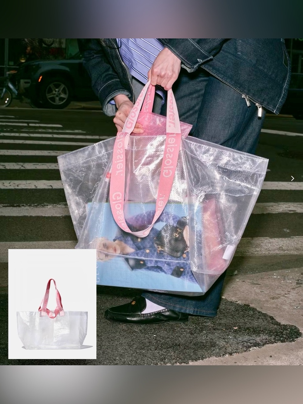 New, Glossier Errand Tote Bag, Pink Capsule Collection, Limited Edition